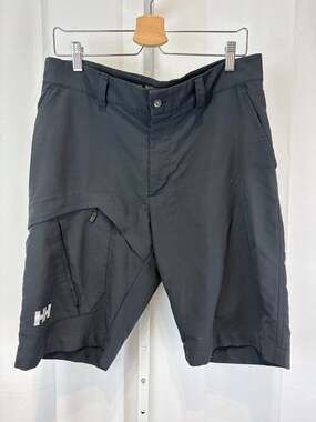 HELLY HANSEN Mens Quick Dry Shorts Front Cargo Pocket Brushed Interior Black L